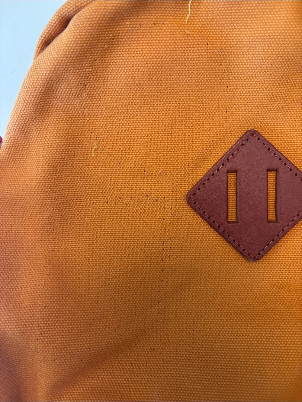 Herschel Orange Thick Canvas Backpack
